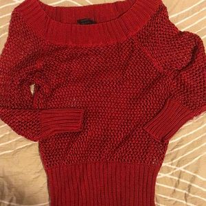 “The limited”netted off shoulder top